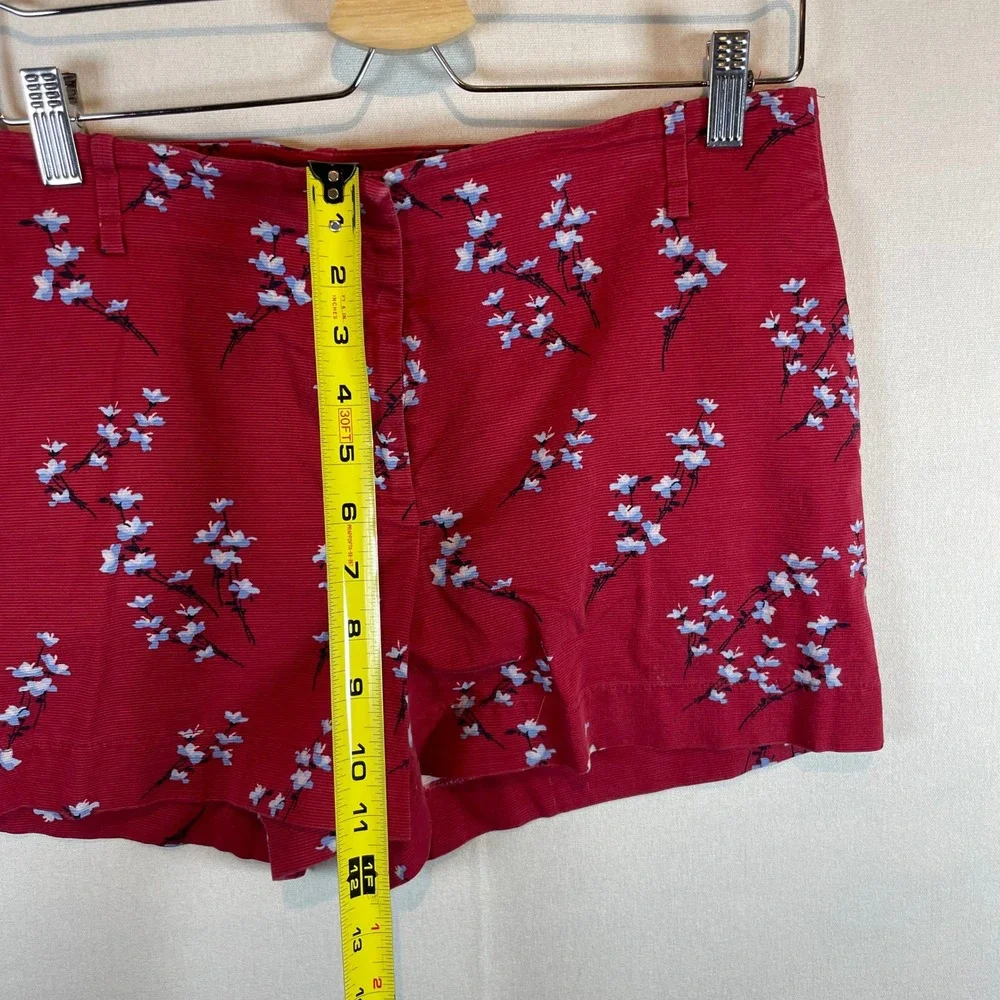Ann Taylor LOFT Women's Red Floral‎ Print Shorts Casual Summer Vacation - Size 8